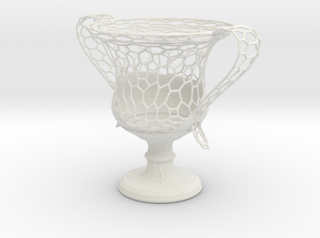 Wire Amphora in White Natural Versatile Plastic