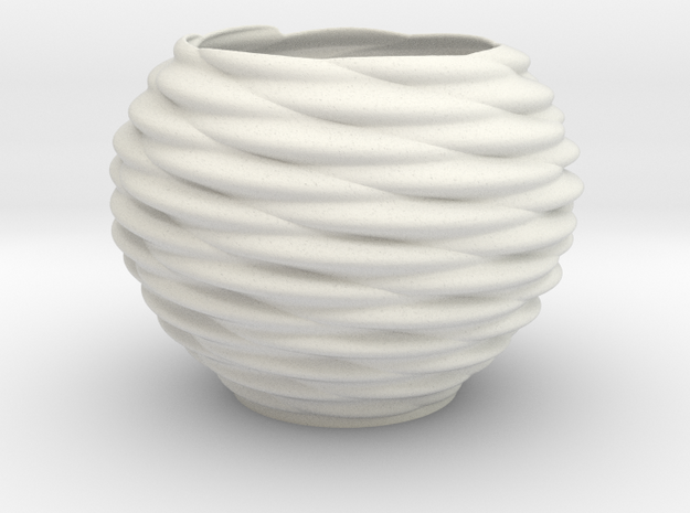 Vase Pn1633 in White Natural Versatile Plastic
