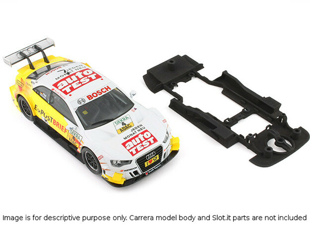 S01-ST3 Chassis for Carrera Audi A5 DTM SSD/LMP in White Processed Versatile Plastic