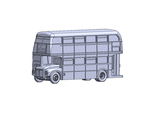 Routemaster Double Decker Bus in Tan Fine Detail Plastic: 1:400