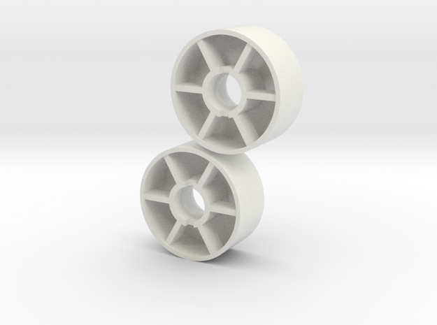 Front wheel -0,25mm  in White Natural Versatile Plastic