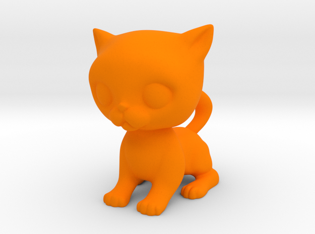 Cute Baby Cat in Orange Processed Versatile Plastic