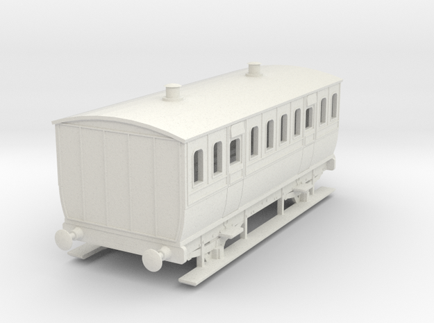 0-97-mgwr-4w-3rd-class-coach in White Natural Versatile Plastic