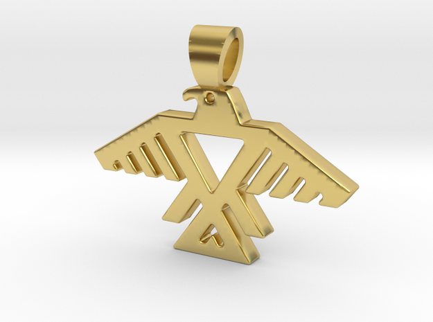 Native Thunderbird [pendant] in Polished Brass