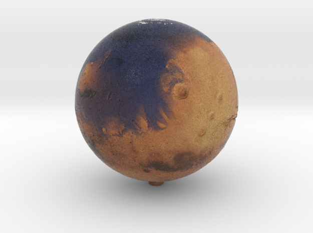 Oceanic Mars /12" Earth globe addon in Natural Full Color Sandstone