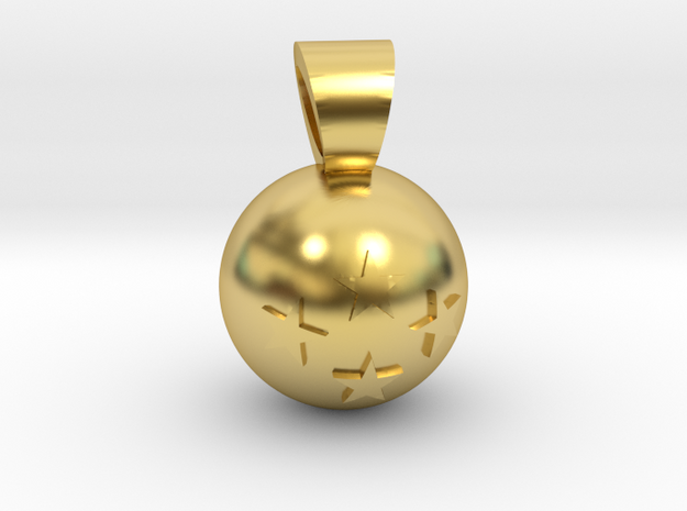 Dragon Ball [pendant] in Polished Brass