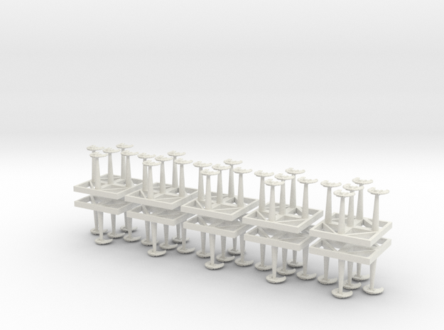 Monolith Ordinance - Fighters - Concept B in White Natural Versatile Plastic