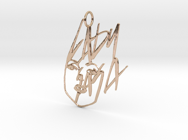 Lady Gaga Pendant - Exclusive Jewellery in 14k Rose Gold Plated Brass