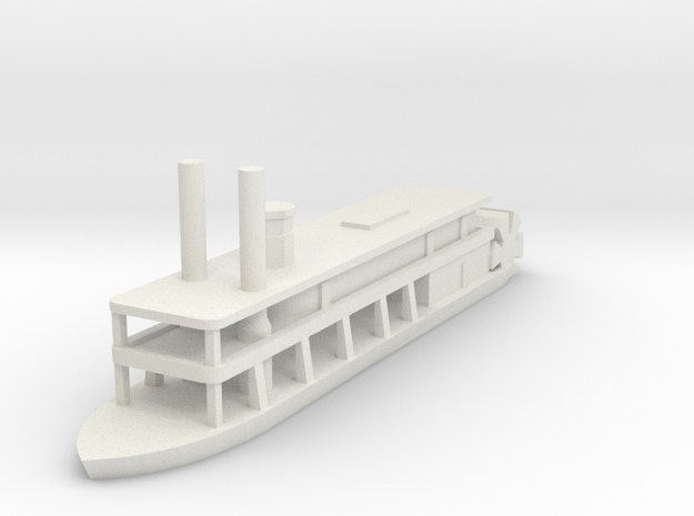 1/600 Transport Steamer Lookout in White Natural Versatile Plastic