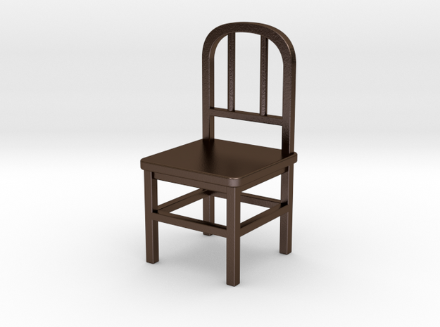 Chair in Polished Bronze Steel