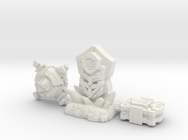 Forged To Fight Artifact 3-Pack in White Natural Versatile Plastic: Small
