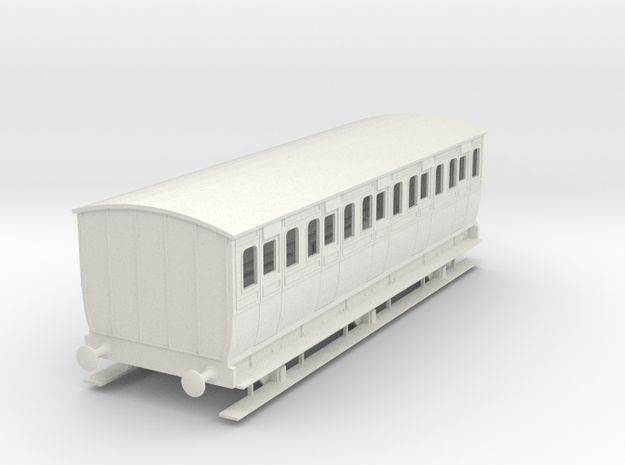 0-32-mgwr-6w-3rd-class-coach in White Natural Versatile Plastic