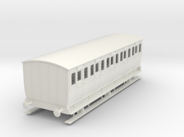 0-35-mgwr-6w-3rd-class-coach in White Natural Versatile Plastic