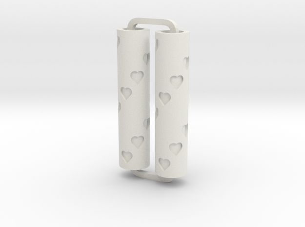 Slimline Pro hearts 01 lathe in White Natural Versatile Plastic