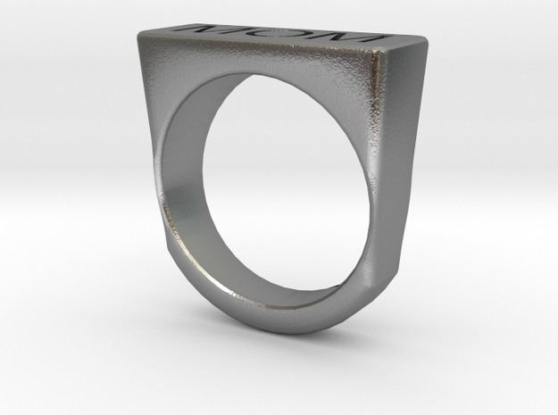 Signet Ring in Natural Silver