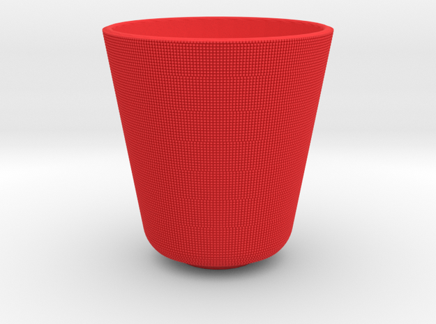 Pixel Mug in Red Processed Versatile Plastic