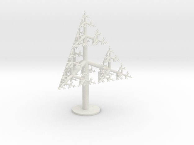 Tetrahedral Tree 50 cm in White Natural Versatile Plastic