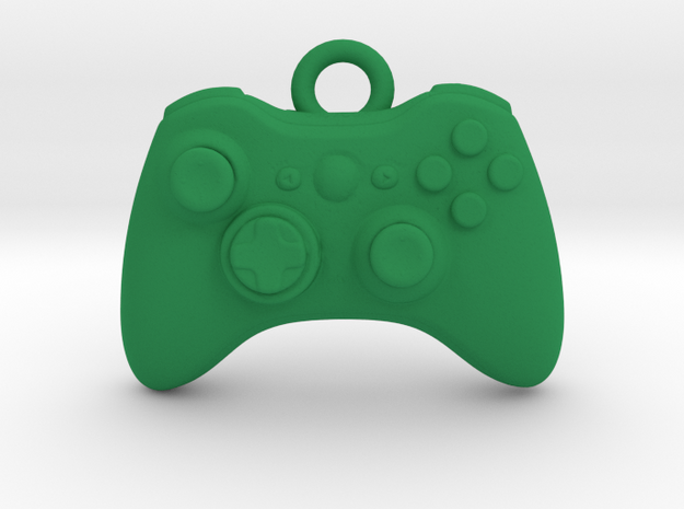 Xbox Controller Pendant necklace all materials in Green Processed Versatile Plastic