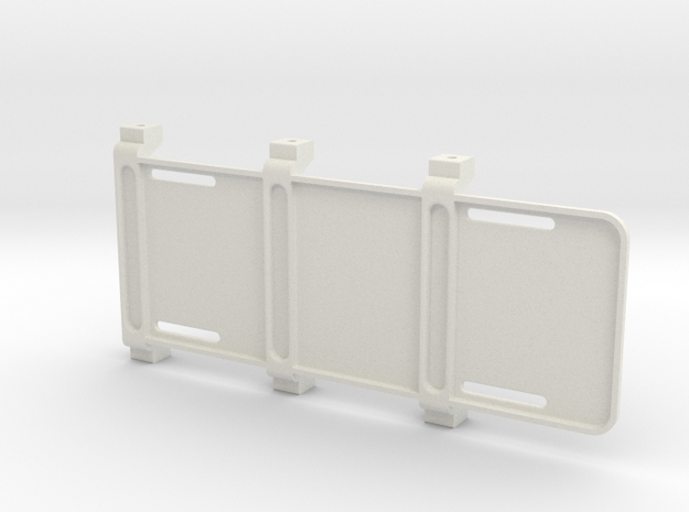 SCX10 I+II Battery Tray in White Natural Versatile Plastic