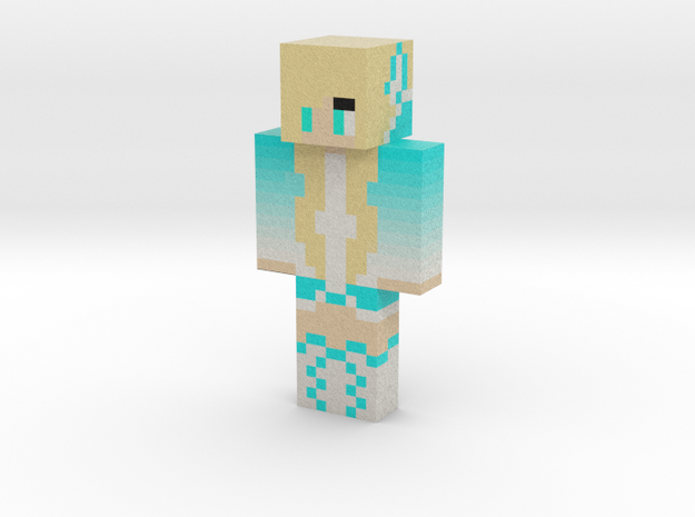 Sporty_wolf_teal | Minecraft toy in Natural Full Color Sandstone