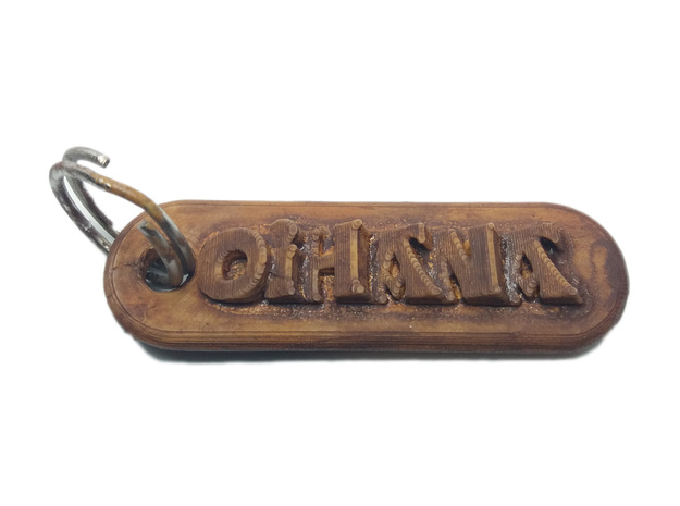 OIHANA Personalized keychain embossed letters in White Natural Versatile Plastic