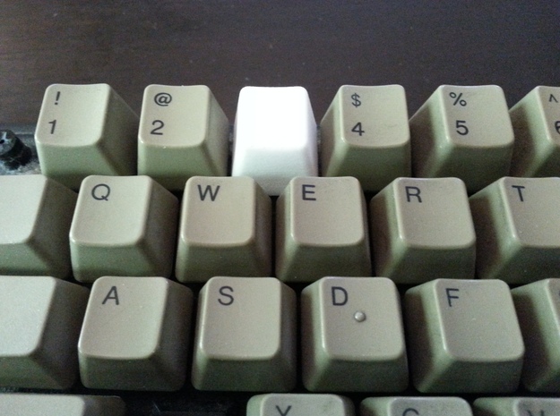 Apple IIe Keyboard Cap - Top Row in White Natural Versatile Plastic