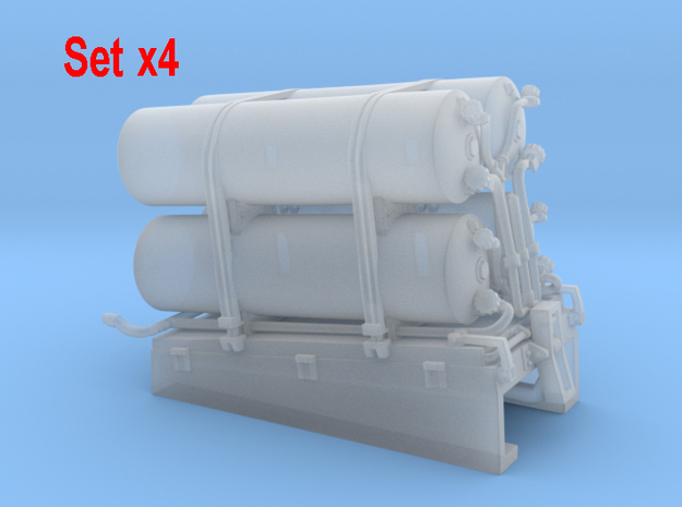 1/350 USN Smoke Screen Generator Set x4 in Tan Fine Detail Plastic