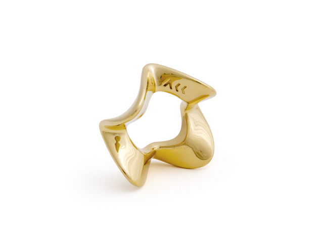 Henna Ring in 18k Gold Plated Brass: 6 / 51.5