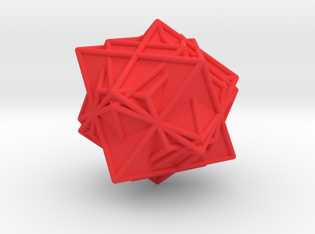 Metatron´s Cube in Red Processed Versatile Plastic
