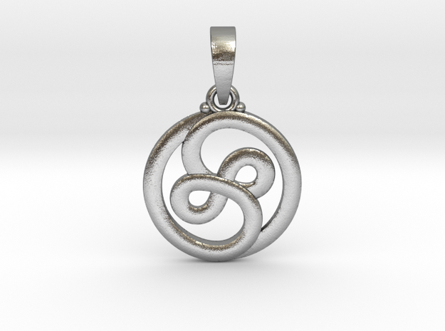 YinFinity Pendant in Natural Silver (Interlocking Parts)