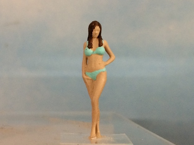 Female Bikini Standing Sexy Pose in Smoothest Fine Detail Plastic: 1:64 - S