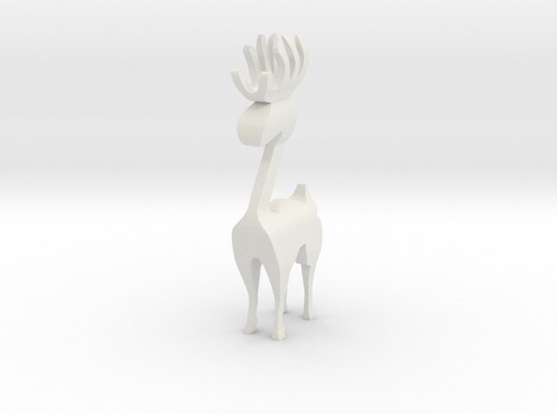 Reindeer figure (scrollsaw/bandsaw) in White Natural Versatile Plastic: Medium