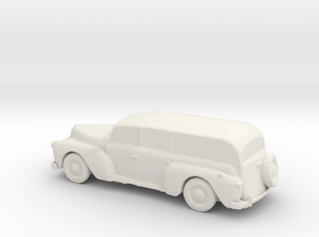 S Scale Woody Wagon in White Natural Versatile Plastic