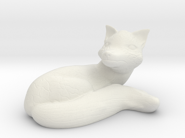 Relaxing Fox in White Natural Versatile Plastic