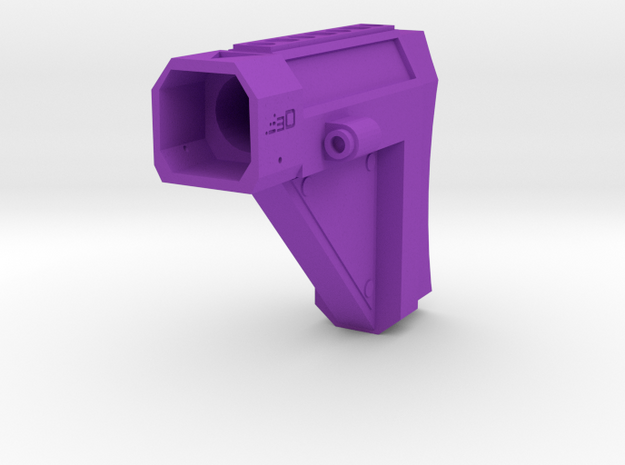 Laser Pulse Carbine Shoulder Stock for Nerf Modulu in Purple Processed Versatile Plastic