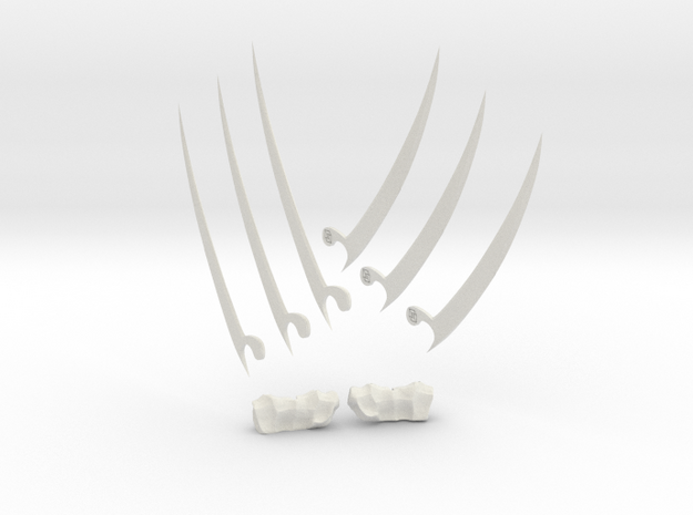 Wolf Claws in White Natural Versatile Plastic