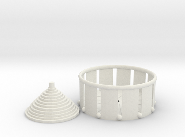 Zoetrope Fidget Spinner in White Natural Versatile Plastic