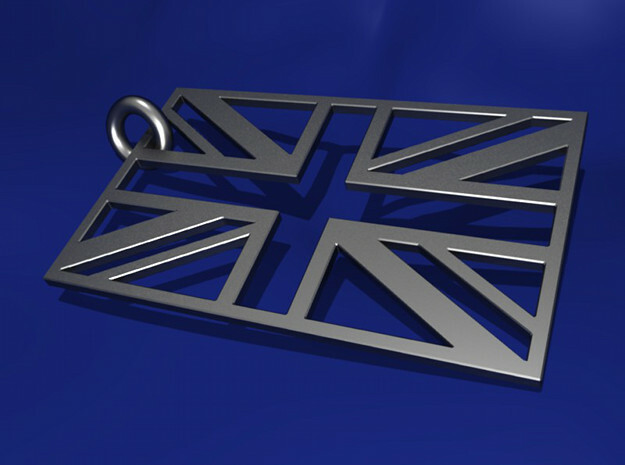 UNION JACK in Polished Bronzed Silver Steel