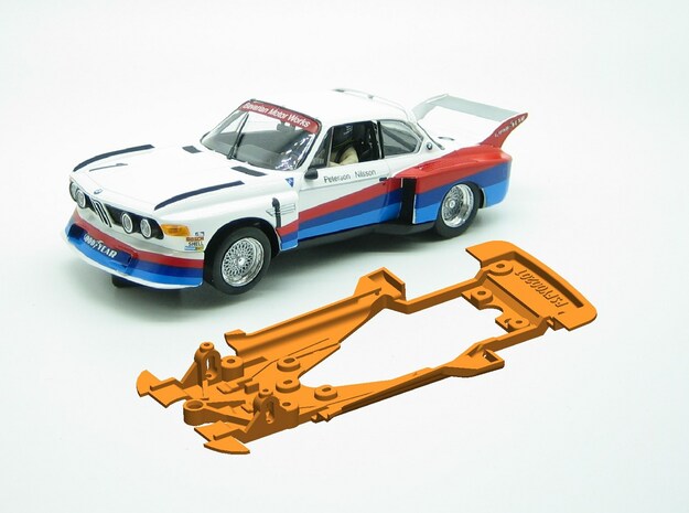PSFY00201 Chassis for Fly BMW 3.5 CSL in White Natural Versatile Plastic