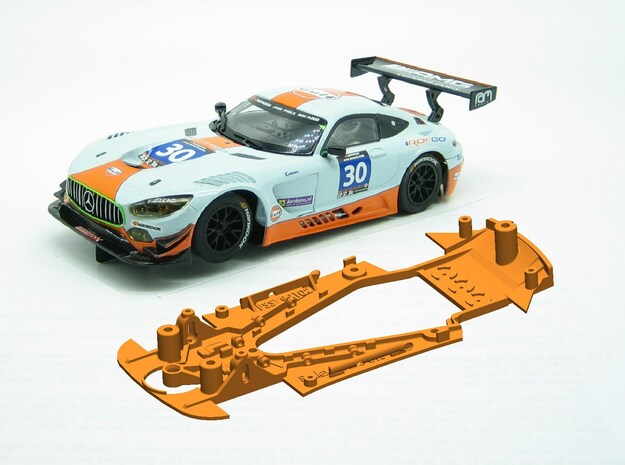 PSSX00102 Chassis for Scalextric AMG GT3 (NSR) in White Natural Versatile Plastic