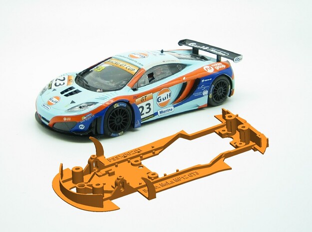 PSSX00201 Chassis for Scalextric McLaren MP4-12c in White Natural Versatile Plastic