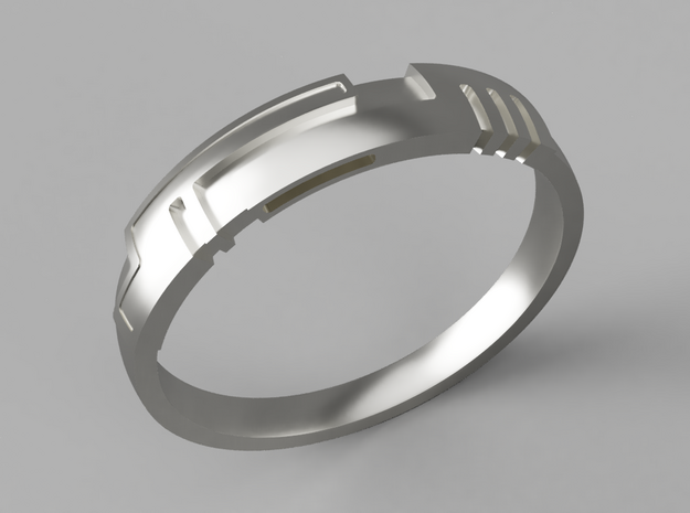 Digital Ring in Polished Silver
