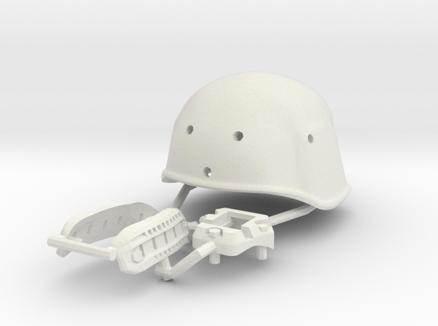 1:6 Modern helmet set   in White Natural Versatile Plastic