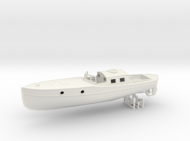 1/56 DKM Boat 9m Captain's Gig in White Natural Versatile Plastic
