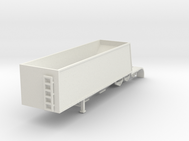 000657A trailer Grain Trailer HO in White Natural Versatile Plastic: 1:87 - HO