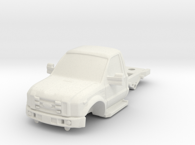 1/87 F450 Medium Chassis in White Natural Versatile Plastic