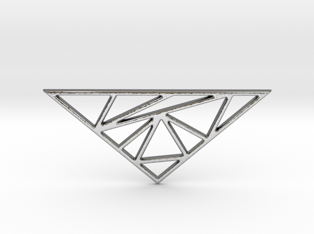 Triangle Statement Pendant in Polished Silver