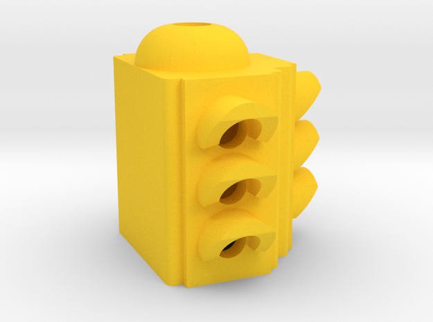 Traffic Light 3 Way Body 48:1 Scale in Yellow Processed Versatile Plastic