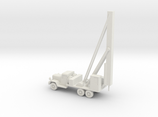 1/87 Scale Water Well Digger Truck in White Natural Versatile Plastic