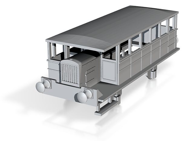 0-148fs-spurn-head-hudswell-clarke-railcar in Tan Fine Detail Plastic